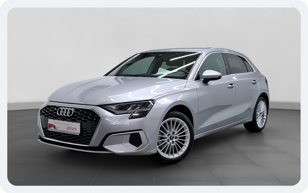 Silver Audi A3 hatchback
